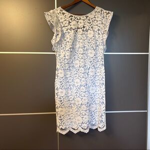 Ralph Lauren Eggshell Blue Lace Dress